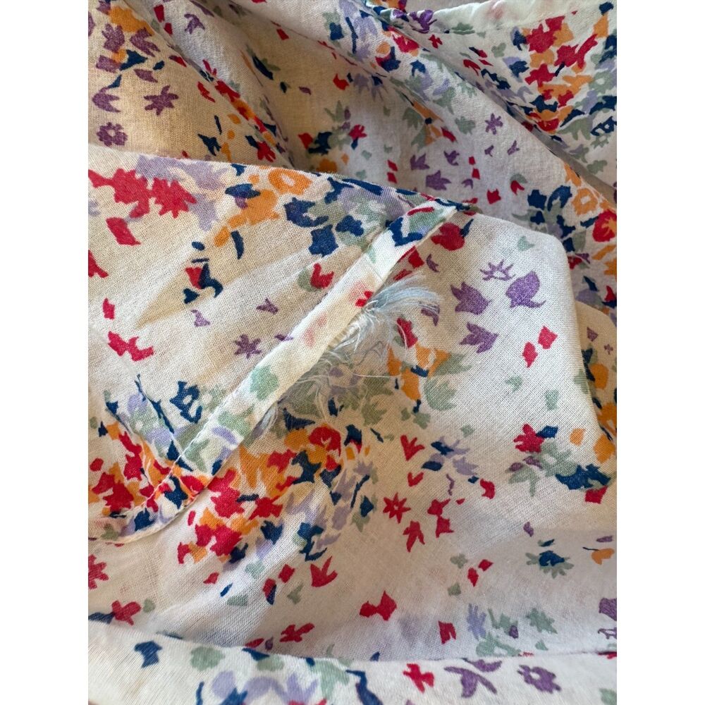 Boden Women's Floral Print Button Down Shirt UK 16R US 12R Cotton Gingham Cuffs - Picture 3 of 6